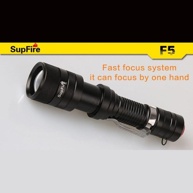 SupFire F5 CREE XML-2(T6) 10W IP67 Waterproof Strong Zoom LED Flashlight