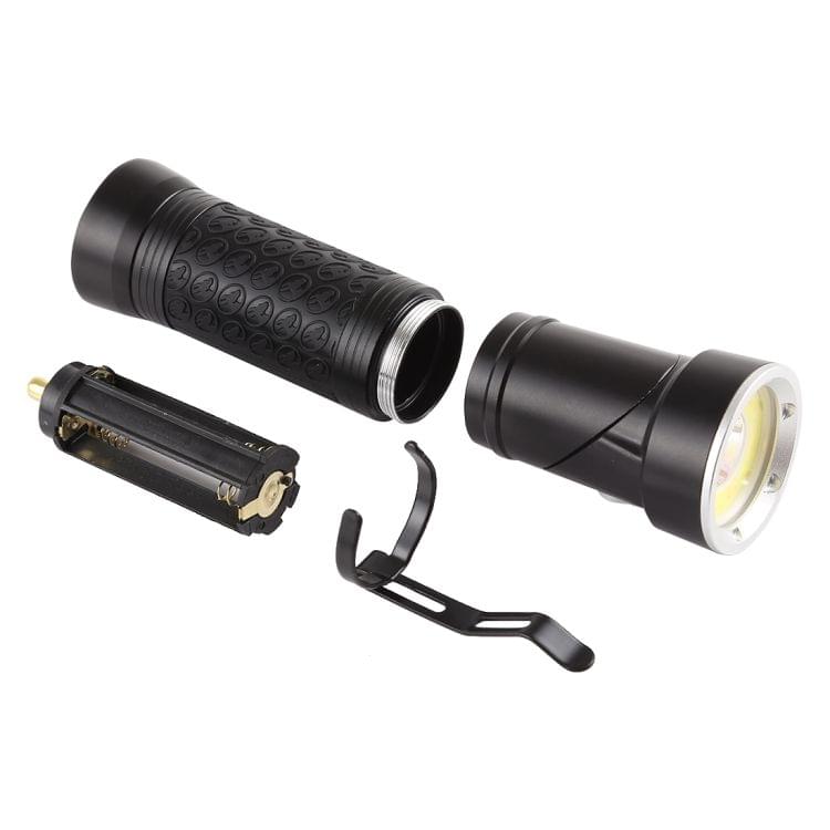 10W 300LM XML-T6 + COB IPX5 Waterproof Strong LED Flashlight with 90 Degrees Rotatable Head & 4-Modes