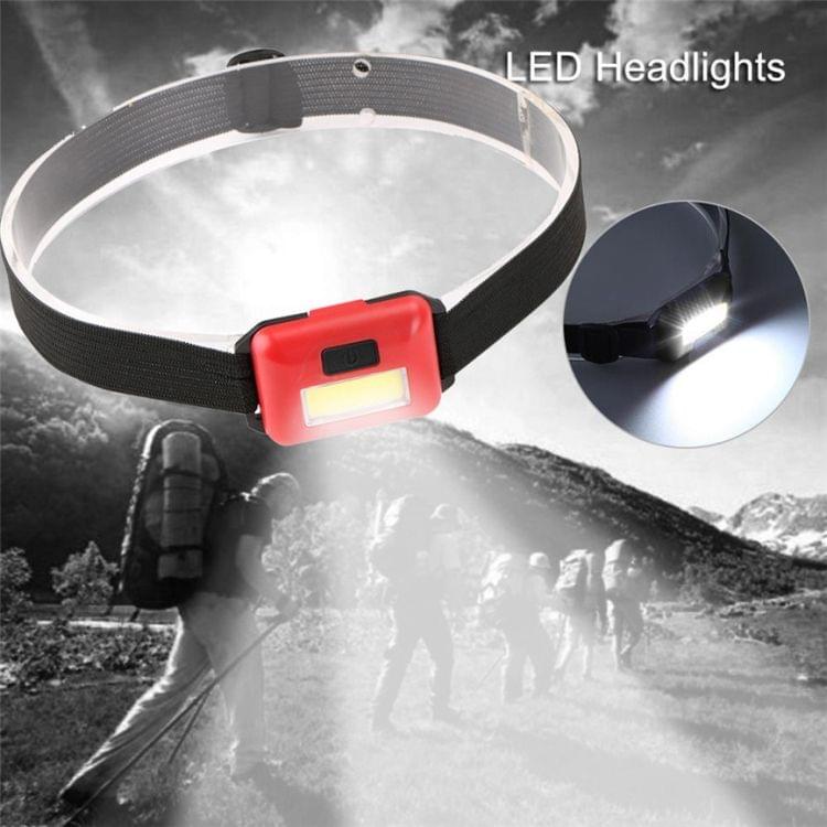 2 PCS Mini COB LED Headlamp Adjustable Camping Torch Lamp Light with 3 Modes(Blue)