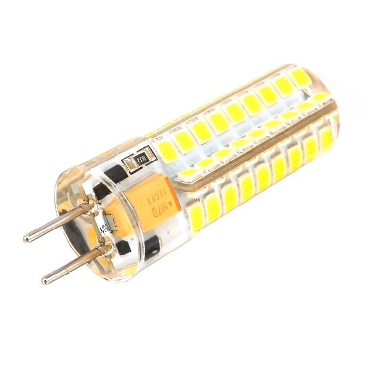 GY6.35 5W SMD2835 72LEDs Dimmable Silicone Corn Bulb for Chandelier Crystal Lamp Lighting Accessories,AC 12V(Warm White)