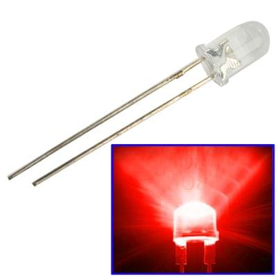 1000 PCS 3mm Red Light Water Clear LED Lamp(Red Light)