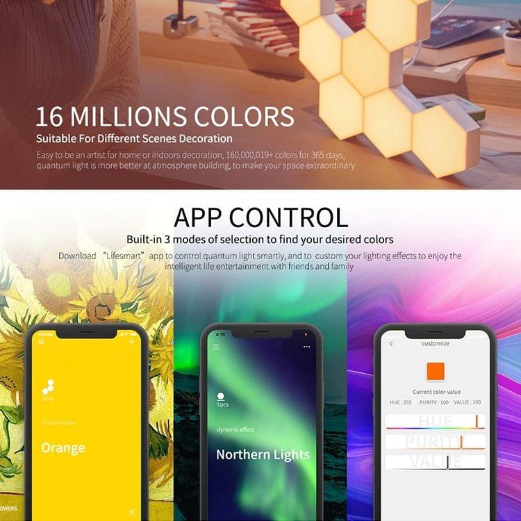LifeSmart Creative Geometry Assembly Quantum Light, Smart APP Control / Voice Control