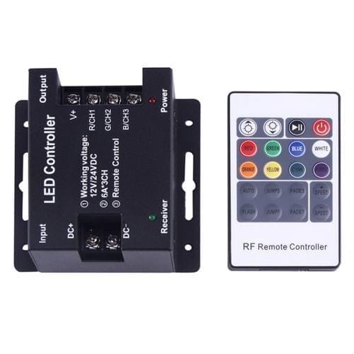 SX-035RF Three Channels LED Iron Casing Remote Controller with RF Remote Control, DC 12-24V