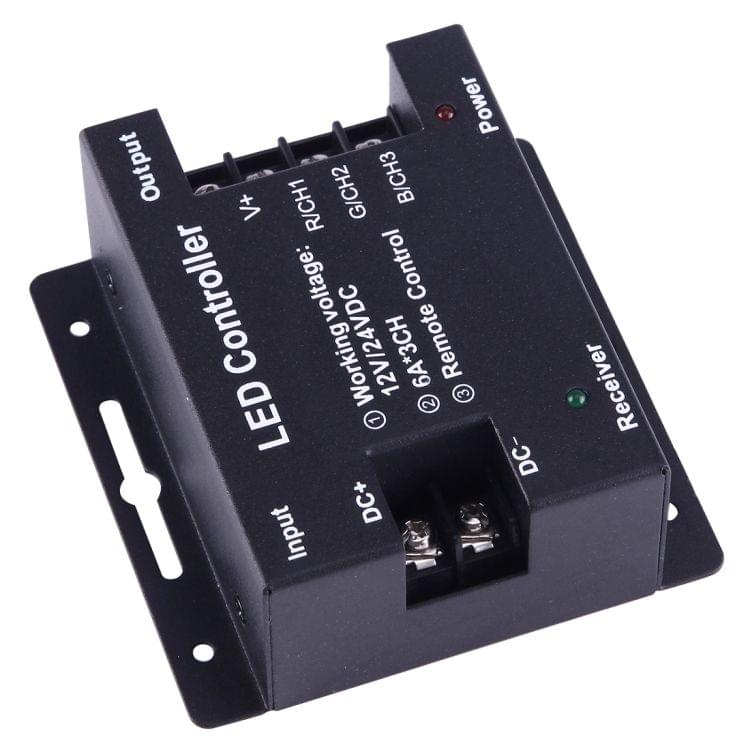 SX-035RF Three Channels LED Iron Casing Remote Controller with RF Remote Control, DC 12-24V