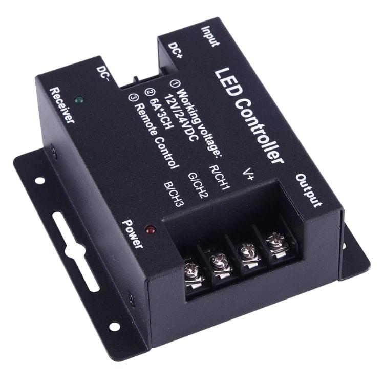 SX-035RF Three Channels LED Iron Casing Remote Controller with RF Remote Control, DC 12-24V