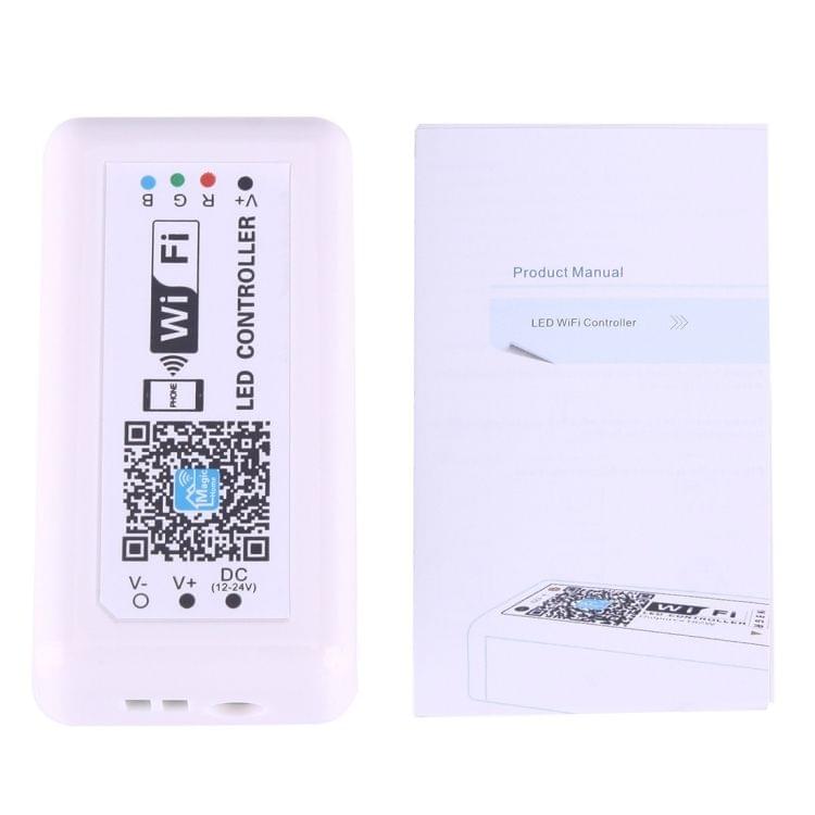 Wifi RGB LED Remote Controller, Support iOS 6 or later & Android 2.3 or later, DC 12-24V