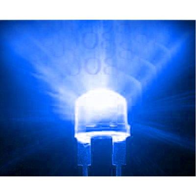 1000 PCS 5mm Blue Light Straw Hat LED Lamp(Blue Light)