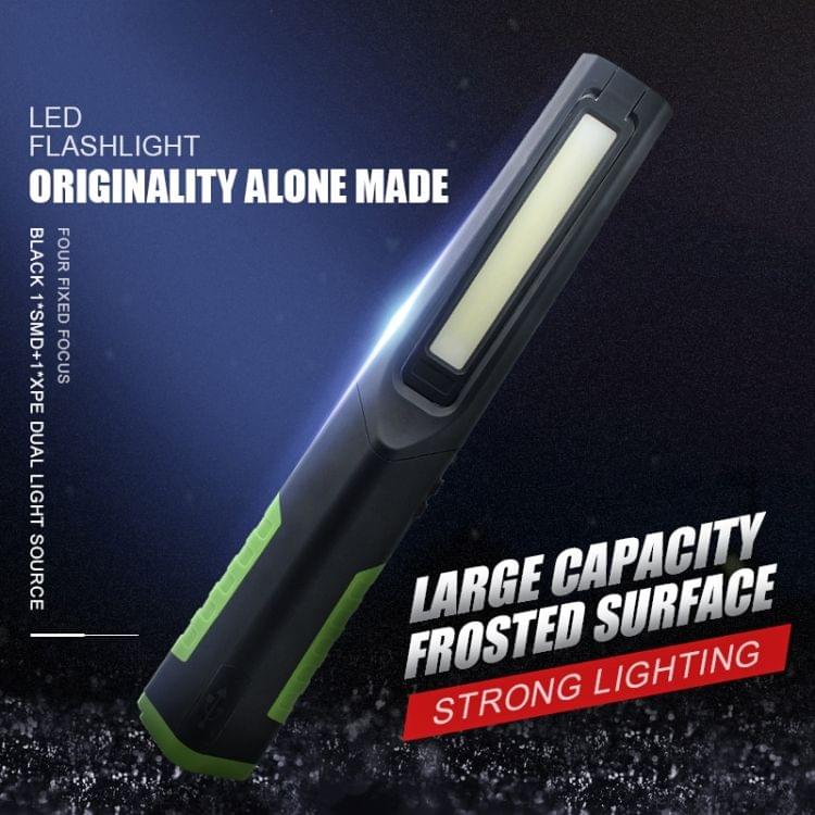 COB-12 USB Charging XPE + SMD Strong LED Flashlight Work Lamp with 5-Modes