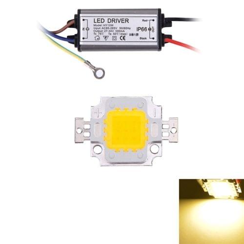 10W 850LM High Power LED Integrated Light Lamp + 27-34V LED Driver(Warm White)