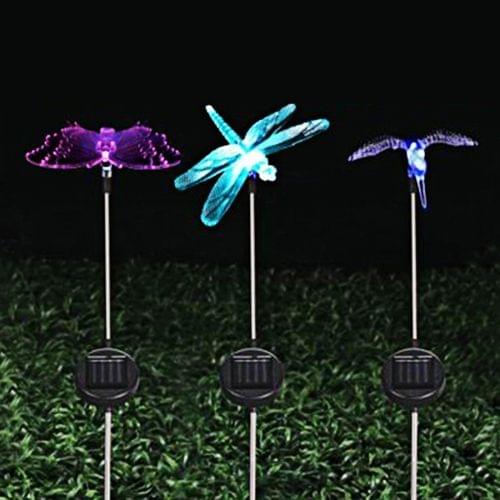 A106 3 PCS Colorful Light LED Solar Power Lamp