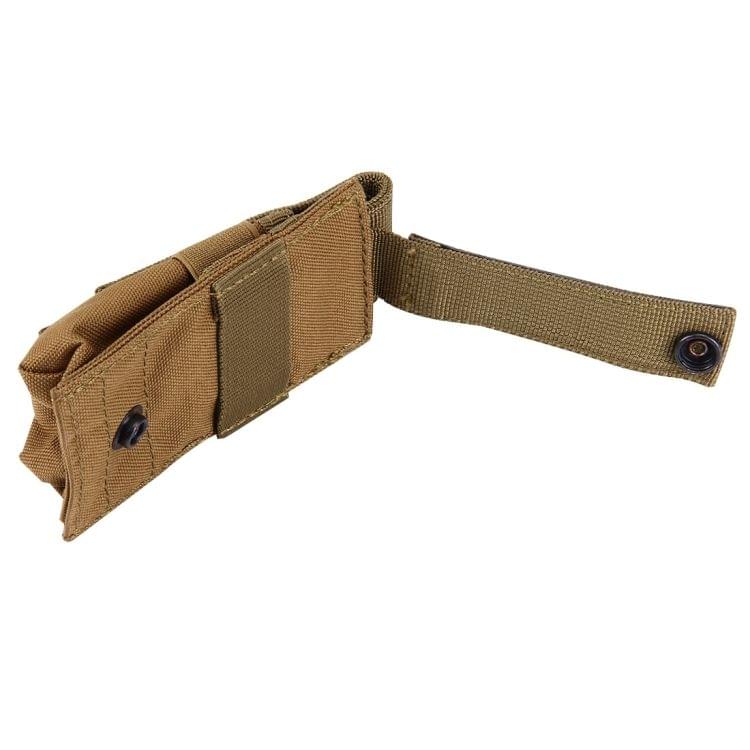 M5 Multifunctional Outdoor Sports Mini Portable Flashlight Protective Cover / Bag, Size: 15 x 4.7 x 2 cm(Brown)