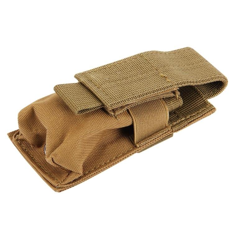 M5 Multifunctional Outdoor Sports Mini Portable Flashlight Protective Cover / Bag, Size: 15 x 4.7 x 2 cm(Brown)