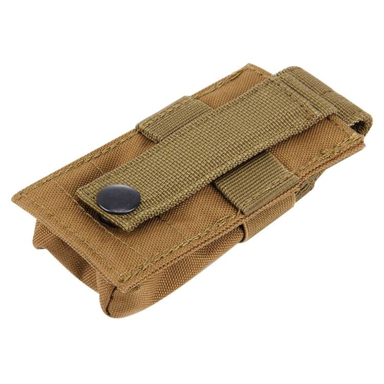 M5 Multifunctional Outdoor Sports Mini Portable Flashlight Protective Cover / Bag, Size: 15 x 4.7 x 2 cm(Brown)