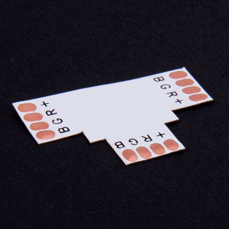 10 PCS 10mm 4 Pin T Type Connector FPC Board for RGB SMD 5050 LED Strip