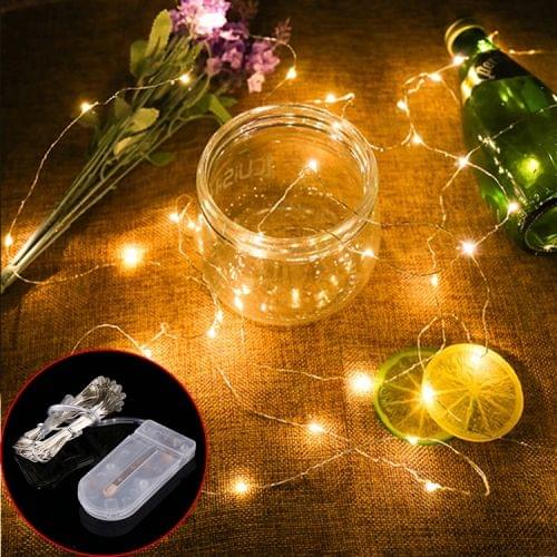 2m Silver Color Copper Wire String Light Festival Lamp / Decoration Light Strip