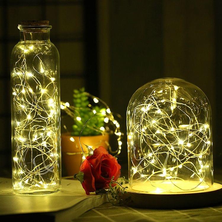 2m Silver Color Copper Wire String Light Festival Lamp / Decoration Light Strip