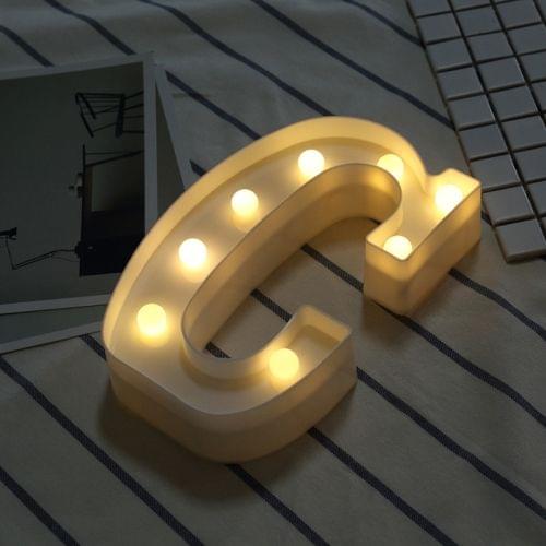 Alphabet C English Letter Shape Decorative Light