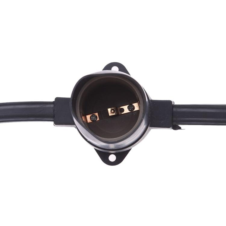 E27 Lamp Holder 8 Heads Hanging Wire Chandelier Lamp Holder Bulb Base Power Cable, Cable Length: 1m (Black)
