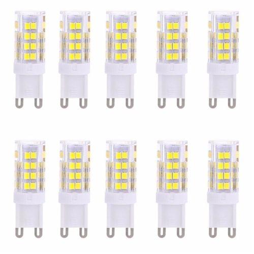 10 PCS YWXLight G9 5W 2835SMD 51LEDs Ceramics Light LED Corn Light Bi-pin Lights, AC 220-240V (Cool White)
