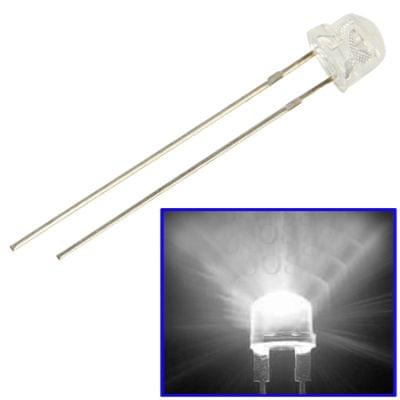 1000pcs 5mm White Light Straw Hat LED Lamp (1000pcs in one packaging, the price is for 1000pcs)(White Light)