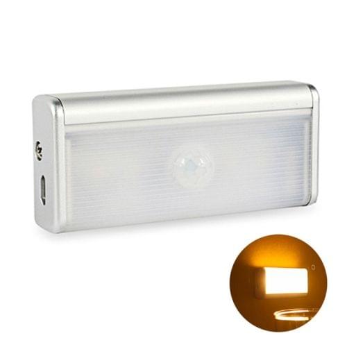 4 LEDS SMD 2835 Mini Human Body Infrared Sensor Night Light Wardrobe Lamp(Warm White)