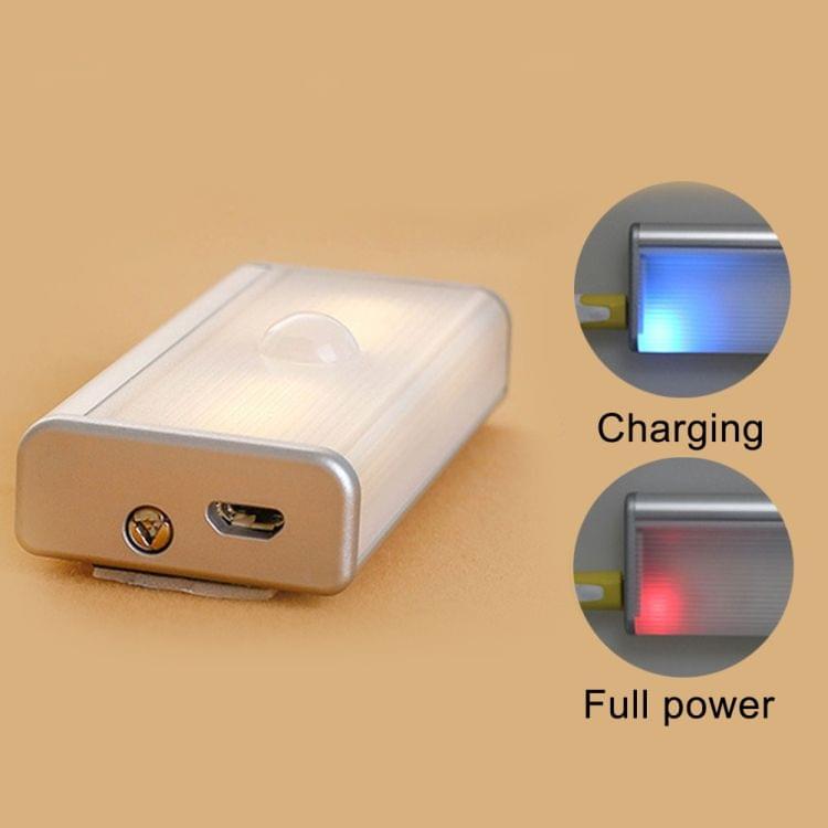 4 LEDS SMD 2835 Mini Human Body Infrared Sensor Night Light Wardrobe Lamp(Warm White)
