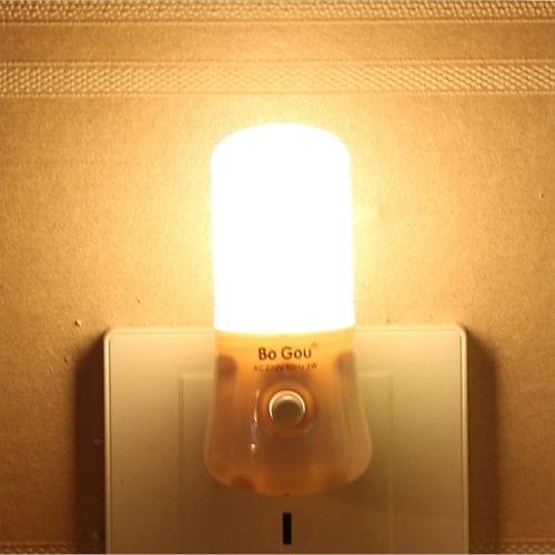 Led Energy Saving Lamp Bedside Lamp Night Led Light, Plug Type:US(Warm light)
