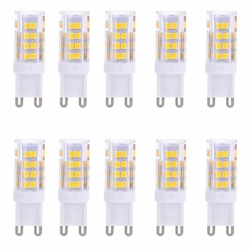 10 PCS YWXLight G9 5W 2835SMD 51LEDs Ceramics Light LED Corn Light Bi-pin Lights, AC 220-240V (Warm White)