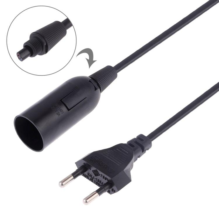 E14 Wire Cap Lamp Holder Chandelier Power Socket with 1.5m Extension Cable, EU Plug(Black)
