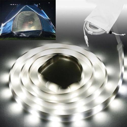2m 80 SMD2835 LEDs 150LM USB LED Strip Light for Camping Tent, IP65 Waterproof DC 5V (White Light)
