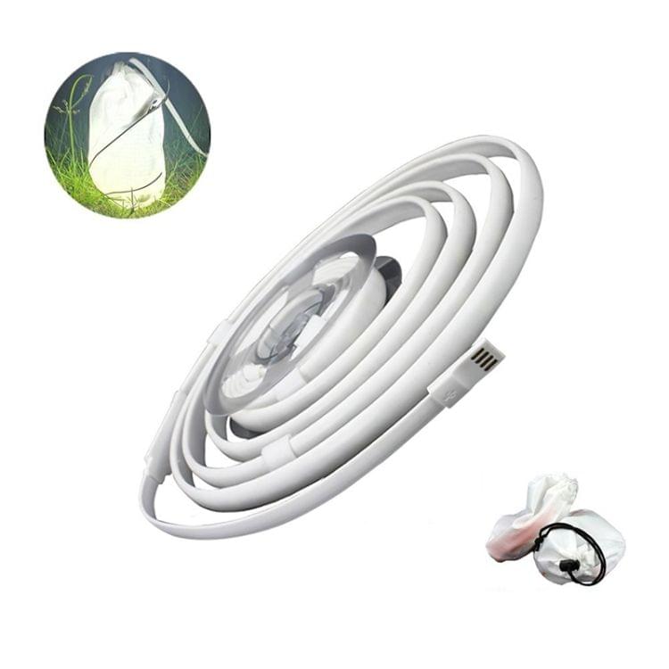 2m 80 SMD2835 LEDs 150LM USB LED Strip Light for Camping Tent, IP65 Waterproof DC 5V (White Light)