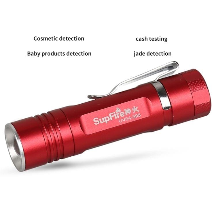 SupFire UV04 Water Resistant Purple Light Fluorescence Detection Flashlight