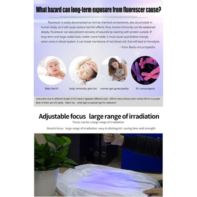SupFire UV04 Water Resistant Purple Light Fluorescence Detection Flashlight