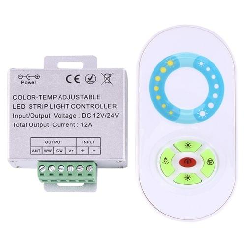 SX-026RF Double Channels RF Wireless LED Strip Controller with 5 Keys Half-touch Remote Control,  DC 12-24V