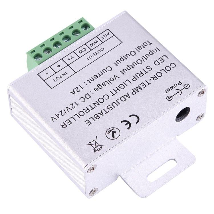 SX-026RF Double Channels RF Wireless LED Strip Controller with 5 Keys Half-touch Remote Control,  DC 12-24V