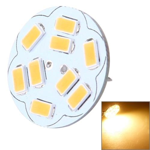G4 4W, Warm White , 200LM 9 LED SMD 5730 Round Decorative Light for Indoor / Outdoor Decoration, DC 12V, Back Pins