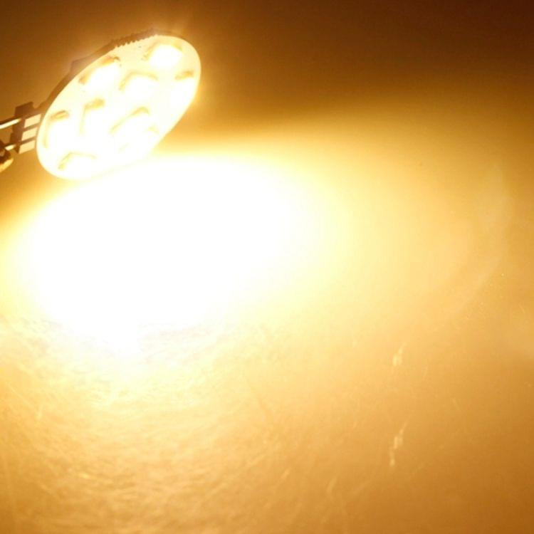 G4 4W, Warm White , 200LM 9 LED SMD 5730 Round Decorative Light for Indoor / Outdoor Decoration, DC 12V, Back Pins