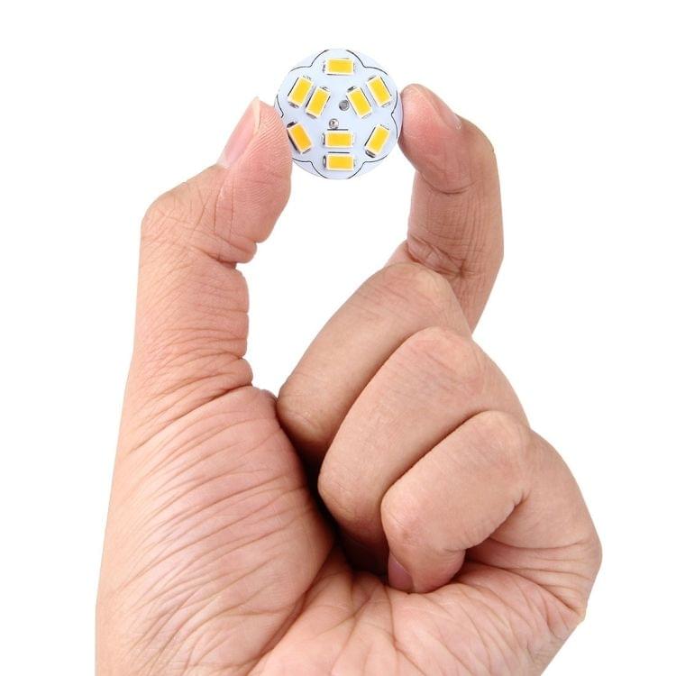 G4 4W, Warm White , 200LM 9 LED SMD 5730 Round Decorative Light for Indoor / Outdoor Decoration, DC 12V, Back Pins