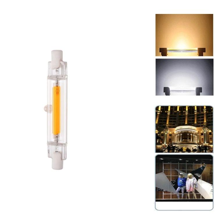 R7S 5W COB LED Lamp Bulb Glass Tube for Replace Halogen Light Spot Light,Lamp Length: 78mm, AC:110v(Cool White)