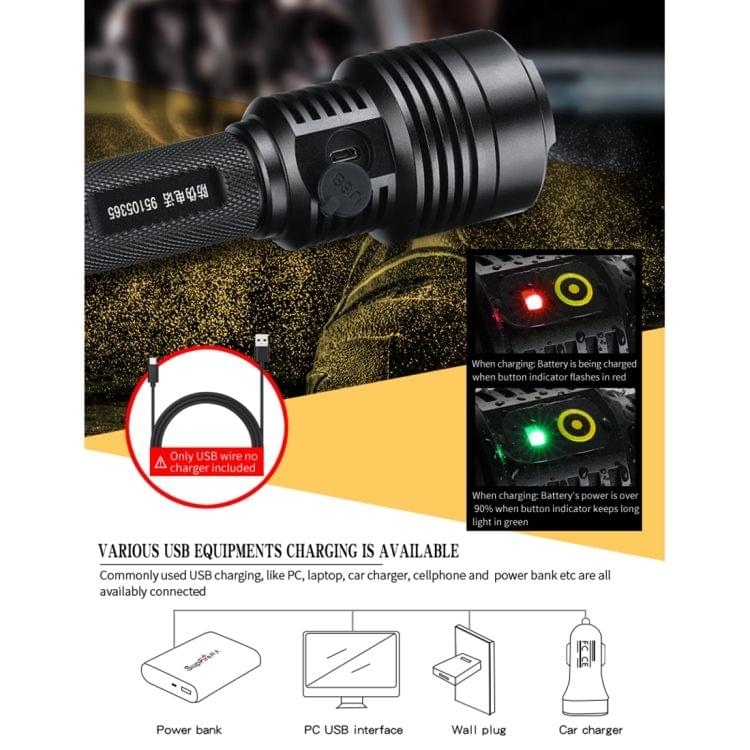 SupFire D12 7W JingRui XK Water Resistant Strong LED Flashlight