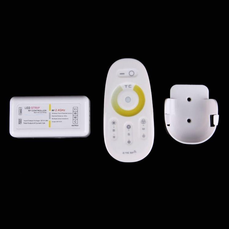 S302 Dual Channels  2.4GHz RF Wireless LED Strip Controller with Wall Mount, Half-touch, 5 Keys, DC 12-24V 18A