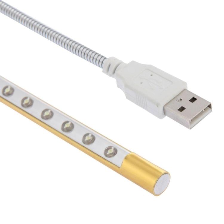 Portable Ultra Bright USB LED Light, 10-LED (Gold)