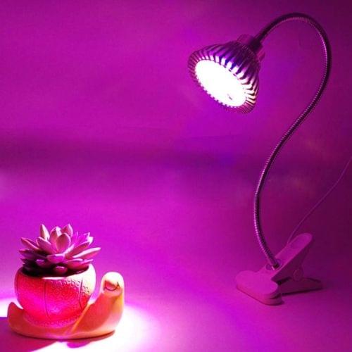 7W Red Light + Blue Light Flexible Lamp Holder Clip Style LED Plant Growth Light