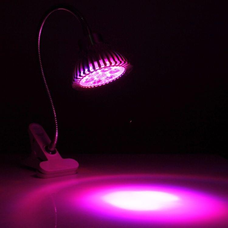 7W Red Light + Blue Light Flexible Lamp Holder Clip Style LED Plant Growth Light