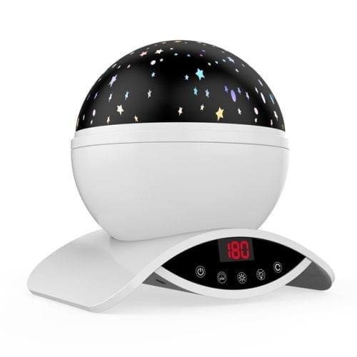 LED Night Light Rotating Remote Control Star Projector Moon Lights gifts for women party Kid Baby Children Lamp(white)