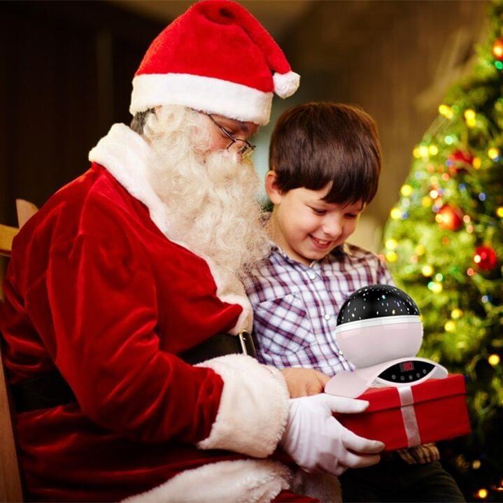 LED Night Light Rotating Remote Control Star Projector Moon Lights gifts for women party Kid Baby Children Lamp(white)