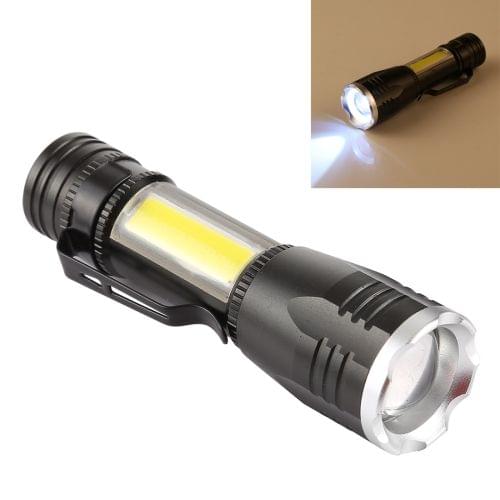 B01 5W Aluminum Alloy Zoom XPE + COB LED Flashlight with 4-Modes