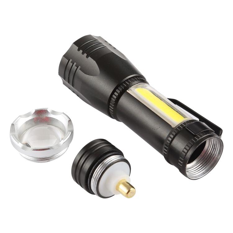 B01 5W Aluminum Alloy Zoom XPE + COB LED Flashlight with 4-Modes