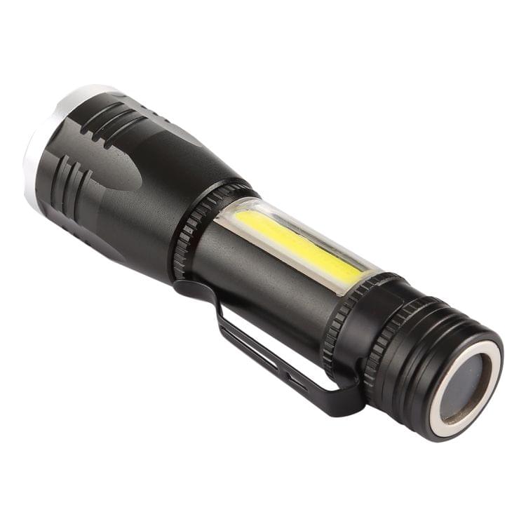 B01 5W Aluminum Alloy Zoom XPE + COB LED Flashlight with 4-Modes