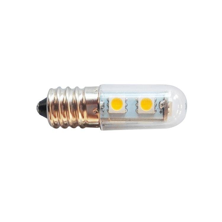 E14 screw light LED refrigerator light bulb 1W 220V AC 7 light SMD 5050 ampere LED light refrigerator home(Warm White)